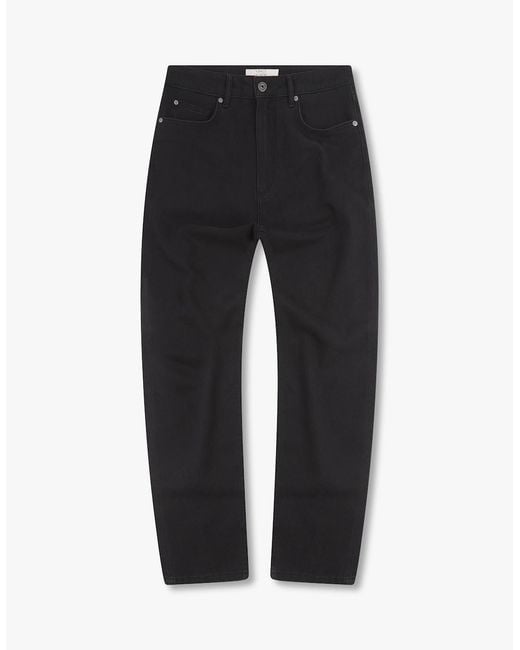 Vingt Quatre Denim Black Vingt Quatre Slim Fit Washed Jeans for men