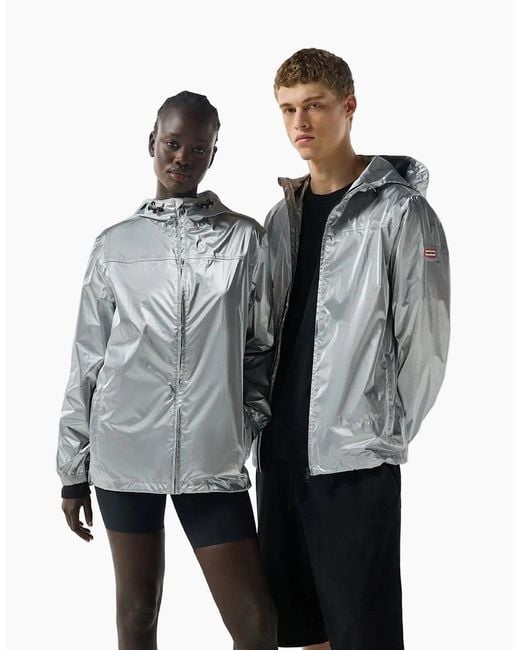 Hunter Gray Packable Adults Rain Jacket
