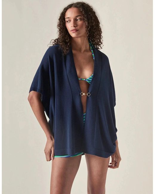 James Lakeland Blue Relaxed Clasp Front Cover-Up