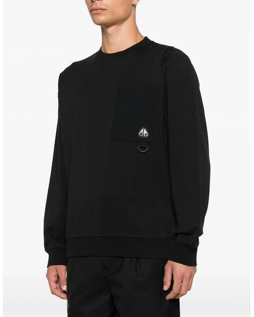 Moose Knuckles Black Dalon Sweatshirt for men