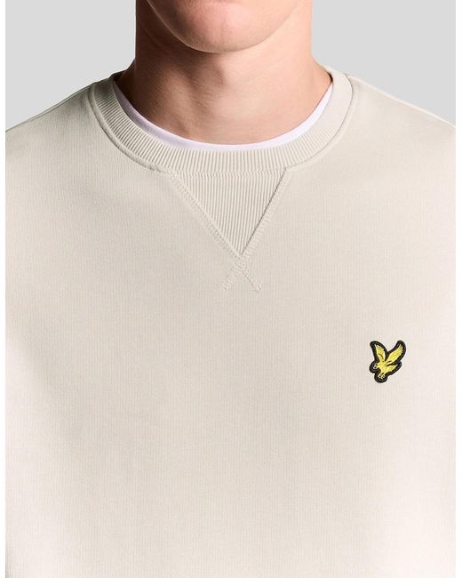 Lyle & Scott Natural Cotton Crew Neck Sweatshirt for men
