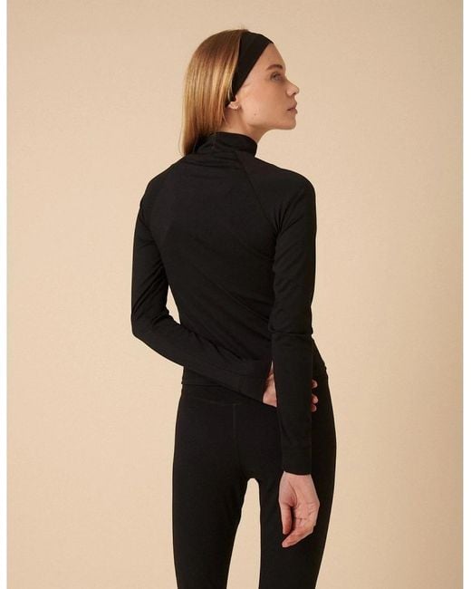 Nobody's Child Black Zip Active Top