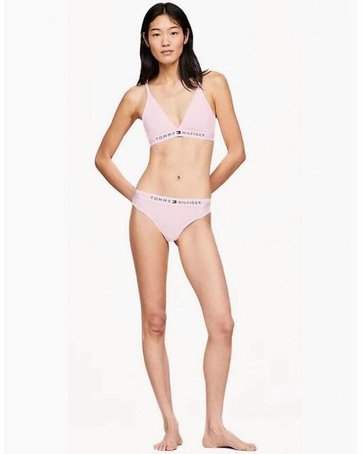 Tommy Hilfiger Pink Th Original Unlined Triangle Bra, Light