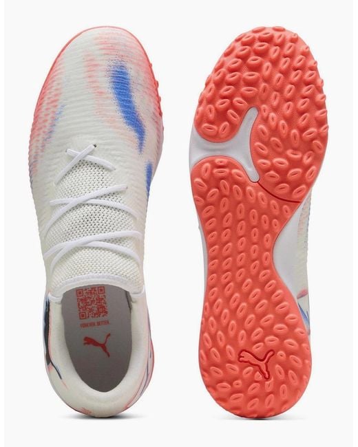 PUMA White Future 8 Match Low Tt Astro Turf Football Boots for men