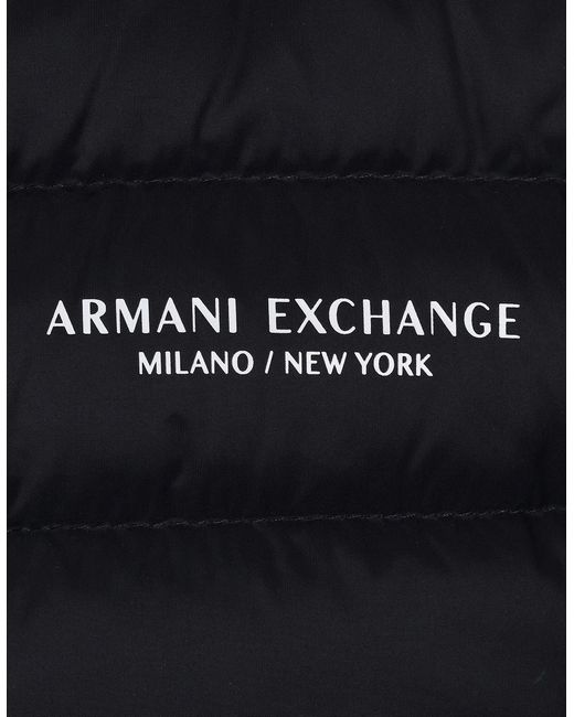 ARMANI EXCHANGE Blue Woven Down Jacket Deep for men