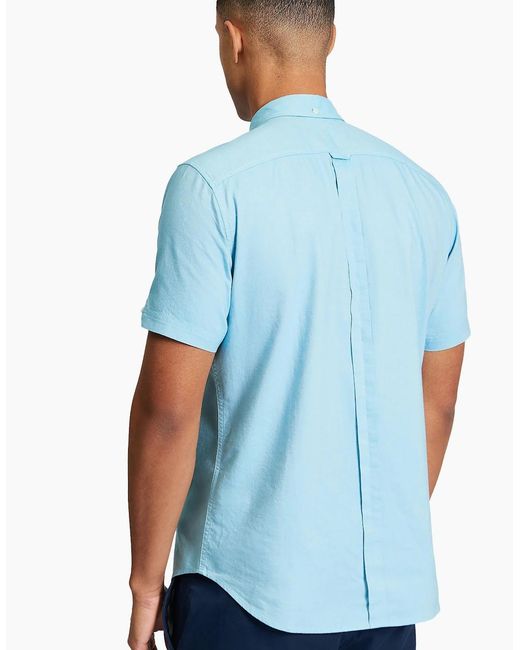 Ben Sherman Blue Short Sleeve Signature Oxford Shirt for men
