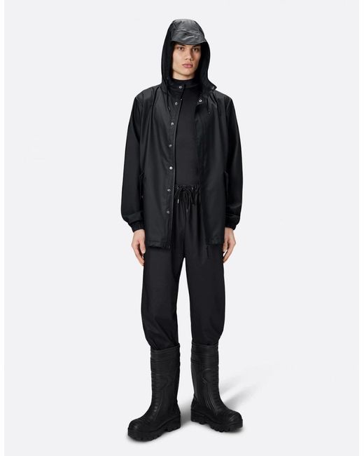 Rains Black Fishtail Jacket