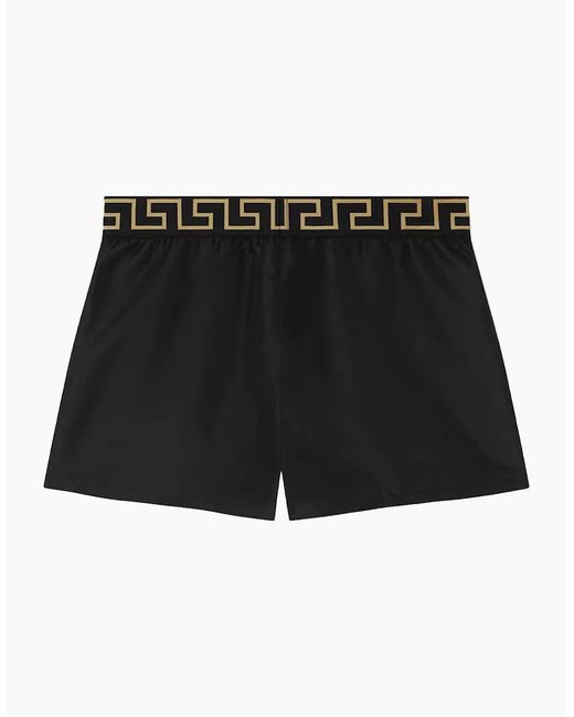 Versace Black Greca Swimshorts for men