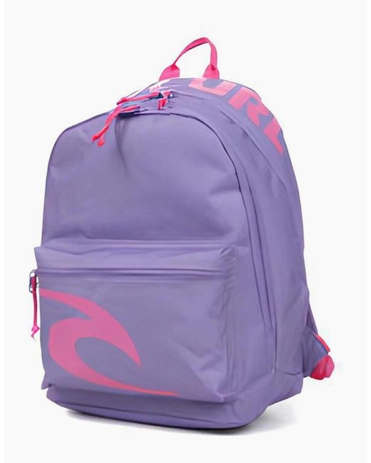 Rip Curl Purple Rip Curl Double Dome Brand Spacious 24 L Backpack for men