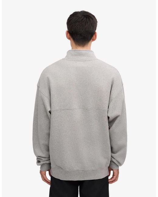 COLORFUL STANDARD Gray Organic Quarter Zip Sweatshirt for men