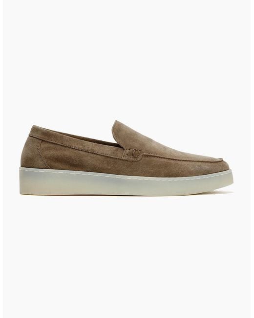 Hudson Brown Hawkins Taupe Suede Loafer for men