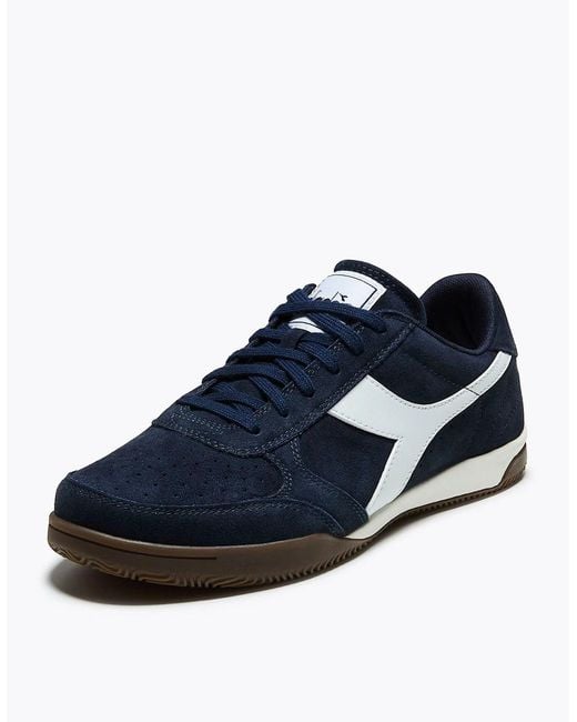 Diadora Blue Seoul Suede Sneakers for men