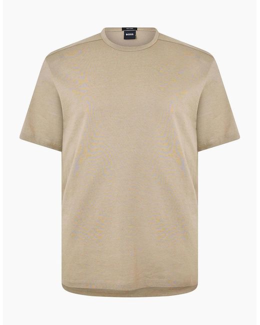 Boss Natural Tiburt Crew Neck Short Sleeve T-Shirt for men