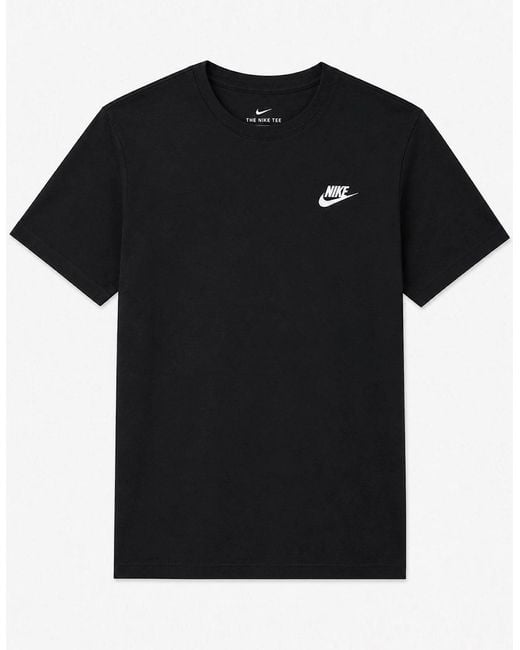 Nike Black Embroidered Logo Swoosh T Shirt for men