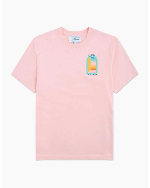 Casablanca Pink L'Arche Colore Print T-Shirt for men