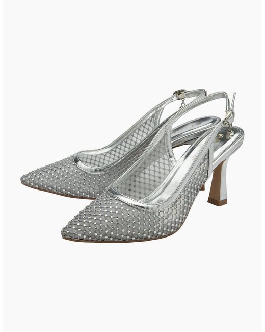 Lotus White Phoenix Slingback Court Shoes