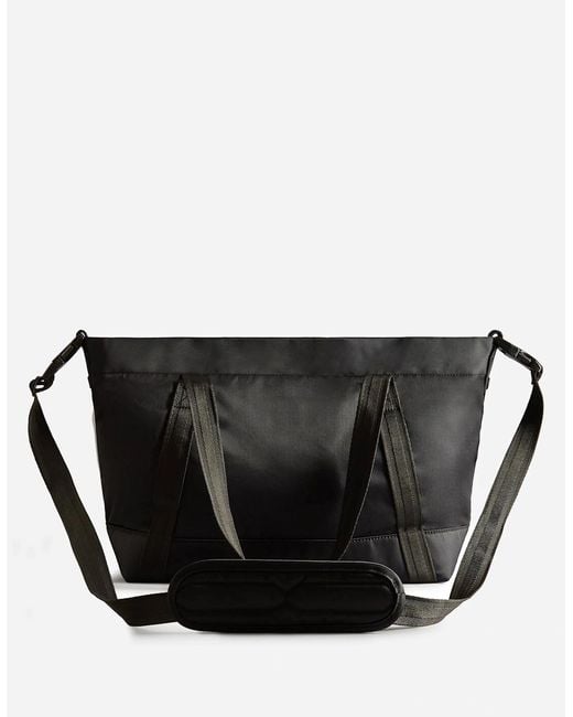 Hunter Black Nylon Midi Topclip Tote