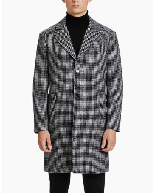 Tom Tailor Gray Trench Over Coat Wool Winter Long Jacket Formal Office Outwear for men