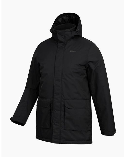 Mountain Warehouse Black Ranger Padded Parka for men