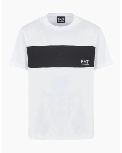 Armani White Ea7 T Shirt Emporio Cotton Tee for men