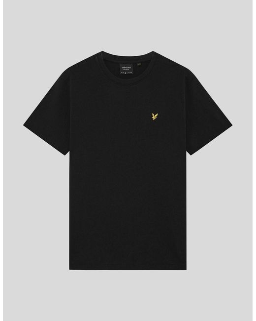 Lyle & Scott Black Boxy Cotton T-Shirt for men
