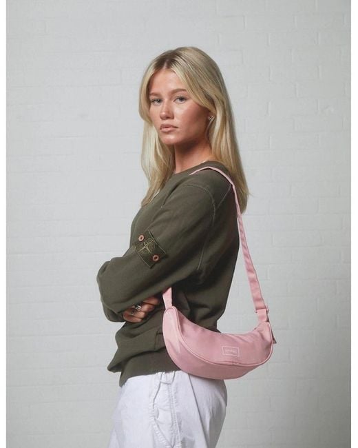 Spiral Pink Cali Cross Body Bag With Logo Patch