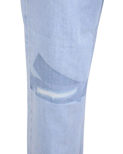 DIESEL Blue Denim Jeans Regular Fit Straight Cotton for men