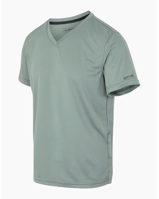 Regatta Green Fingal V Neck T-Shirt for men