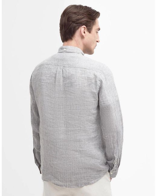 Barbour Gray Linton Tailored Shirt for men