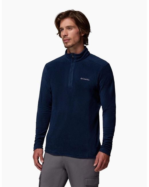 Columbia Blue Klamath Range Ii Half Zip Fleece Jacket for men