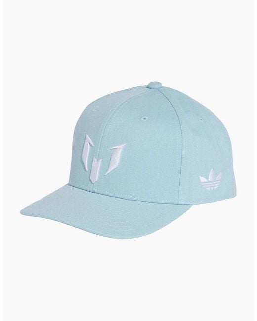 Adidas Blue Logo Embroidered Snapback Cap for men