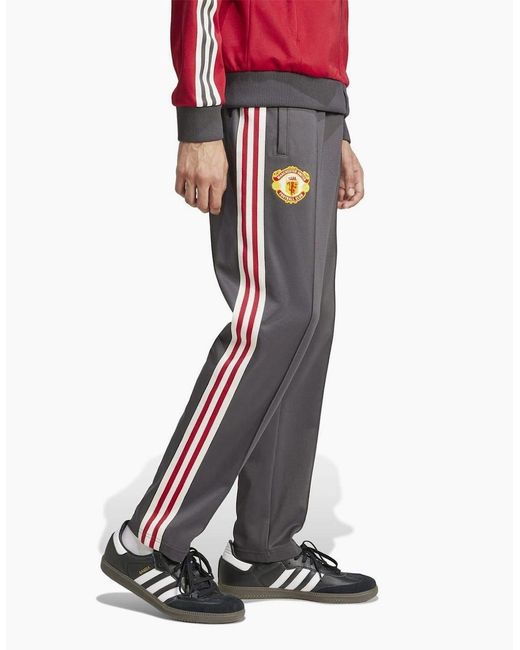 Adidas Black Originals Manchester United Beckenbauer Track Bottoms Adults for men