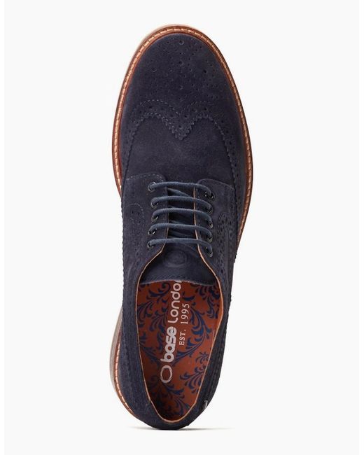 Base London Blue Hatfield Brogues for men