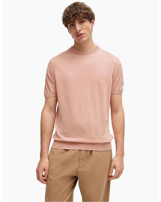 Boss Pink Tramonte Knitted Top for men