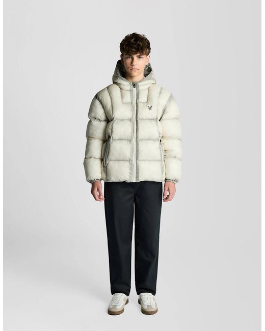 Lyle & Scott Natural Translucent Puffer Jacket for men