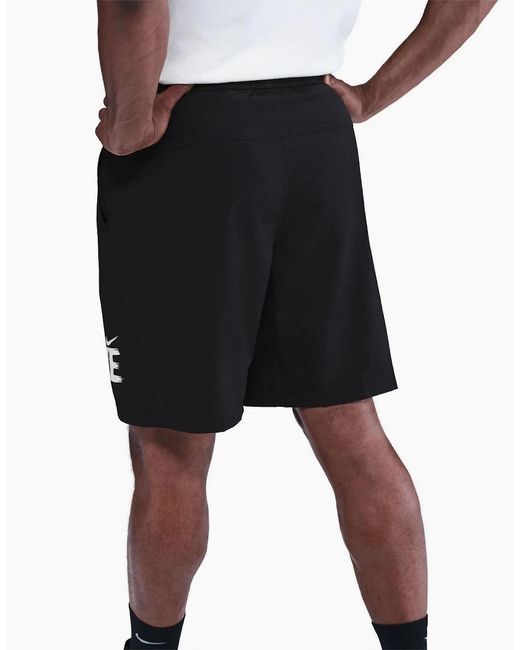 Nike Black Df Form Wordmark Fitness Shorts for men