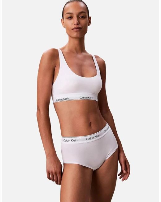 Calvin Klein White Icon Cotton Modal Lightly Lined Bralette