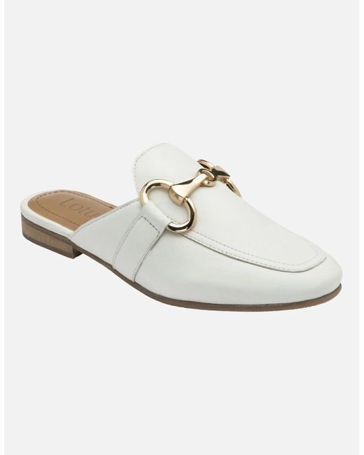 Lotus White Taylor Backless Loafers