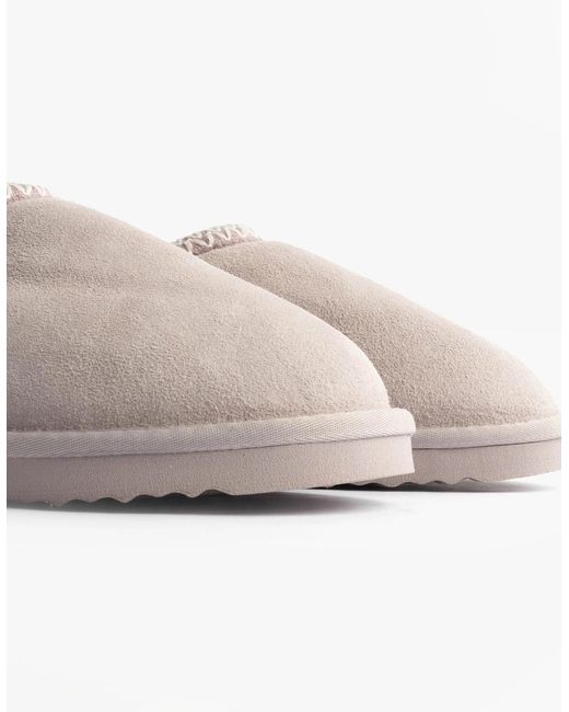 Totes Natural Toasties Icons Suede Shoot Slippers Lilac