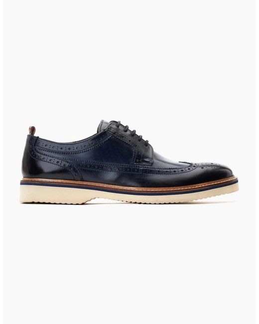 Base London Blue Sully Brogues for men
