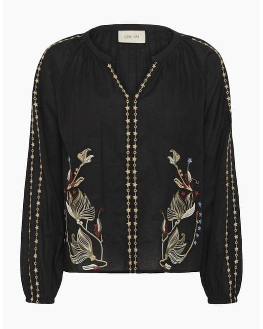 Cream Black Reno Blouse