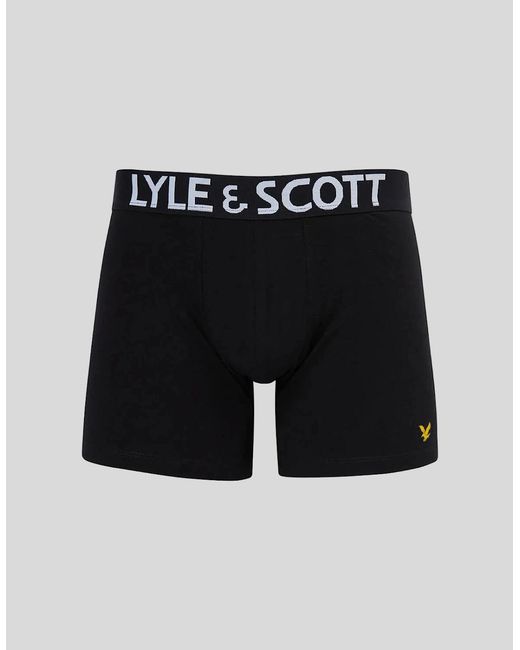 Lyle & Scott Black Trunk With Wide Satin Waistband for men