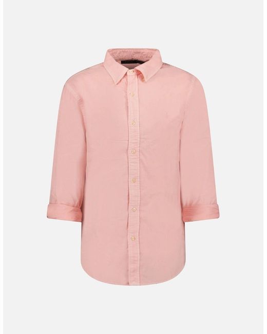 Polo Ralph Lauren Pink Custom Fit Long Sleeve Sport Shirt for men