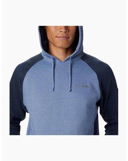 Columbia Blue Hart Mountain Ii Hoodies Regular Cotton Pullover Hooded Jumpers for men