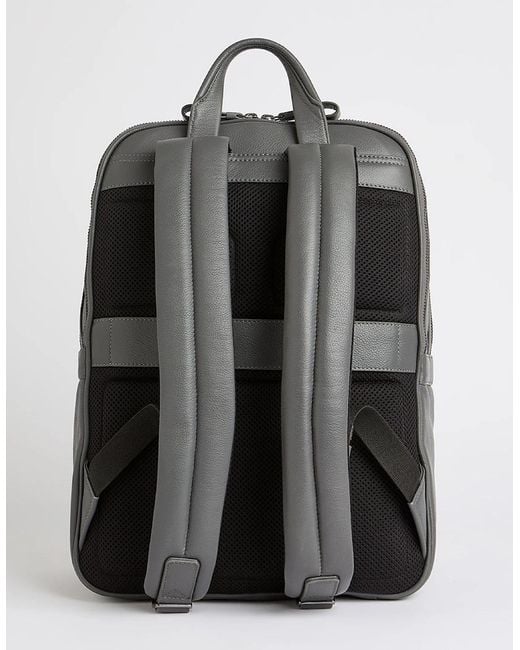 Oliver Sweeney Gray Milled Leather Backpack for men