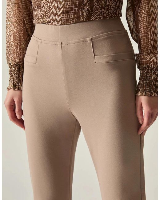 James Lakeland Natural Taupe Bootleg Trousers