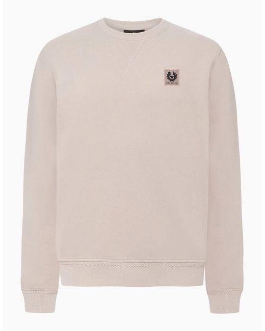 Belstaff Natural Patch Logo Sweatshirt Dusk for men