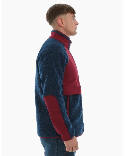 PEACEFUL HOOLIGAN Blue Cyclone /Wine Fleece for men