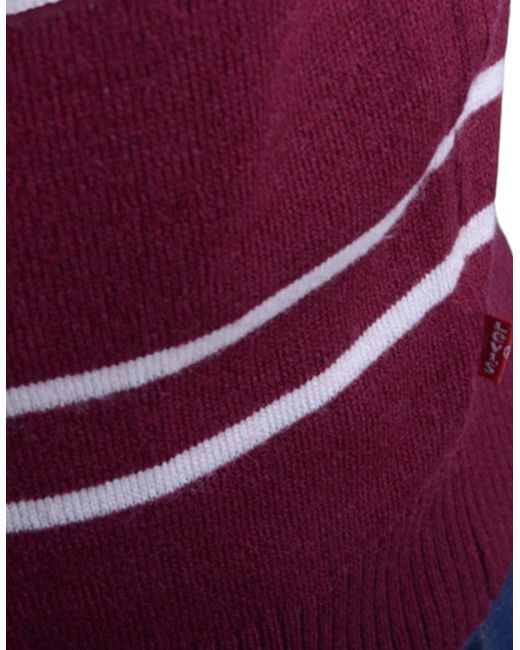 Levi's Purple Levi's 32888-0011 Sleeveless Jumper Knit Vest Pullover Casual Golf Sweater for men