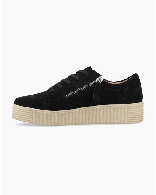 Hush Puppies Black Tara Suede Trainer Casual Trainers
